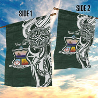 Personalised Tonga Takuilau College Garden Flag Est 1975 Tongan Ngatu Pattern - Polynesian Pride