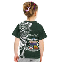 Personalised Tonga Takuilau College Kid T Shirt Est 1975 Tongan Ngatu Pattern - Polynesian Pride