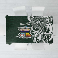 Personalised Tonga Takuilau College Tablecloth Est 1975 Tongan Ngatu Pattern - Polynesian Pride