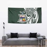 Personalised Tonga Takuilau College Tapestry Est 1975 Tongan Ngatu Pattern - Polynesian Pride