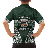 Personalised Tonga Takuilau College Family Matching Puletasi and Hawaiian Shirt 50th Anniversary Ngatu Kupesi - Polynesian Pride