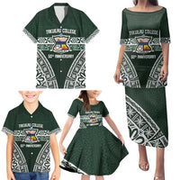 Personalised Tonga Takuilau College Family Matching Puletasi and Hawaiian Shirt 50th Anniversary Ngatu Kupesi - Polynesian Pride