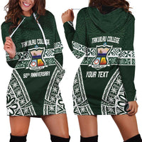 Personalised Tonga Takuilau College Hoodie Dress 50th Anniversary Ngatu Kupesi - Polynesian Pride