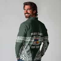 Personalised Tonga Takuilau College Long Sleeve Polo Shirt 50th Anniversary Ngatu Kupesi - Polynesian Pride