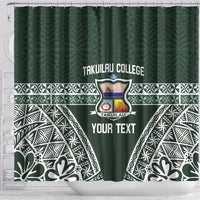 Personalised Tonga Takuilau College Shower Curtain 50th Anniversary Ngatu Kupesi - Polynesian Pride