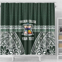 Personalised Tonga Takuilau College Shower Curtain 50th Anniversary Ngatu Kupesi - Polynesian Pride