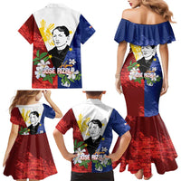 Philippines Rizal Day Family Matching Mermaid Dress and Hawaiian Shirt Filipino Sampaguita Grunge Style - Polynesian Pride