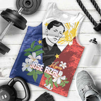 Philippines Rizal Day Men Tank Top Filipino Sampaguita Grunge Style - Polynesian Pride