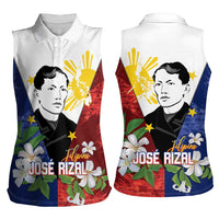Philippines Rizal Day Women Sleeveless Polo Shirt Filipino Sampaguita Grunge Style - Polynesian Pride