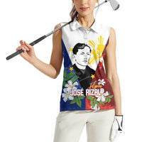 Philippines Rizal Day Women Sleeveless Polo Shirt Filipino Sampaguita Grunge Style - Polynesian Pride
