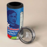 Philippines Rizal Day 4 in 1 Can Cooler Tumbler Filipino Motto Stella Polynesian Pattern - Polynesian Pride