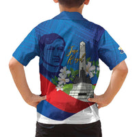 Philippines Rizal Day Family Matching Off Shoulder Short Dress and Hawaiian Shirt Filipino Motto Stella Polynesian Pattern - Polynesian Pride