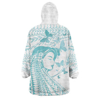 Polynesia Cervical Cancer Awareness Month Wearable Blanket Hoodie Polynesian Women Faith Hope Love!