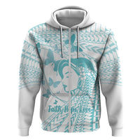 Polynesia Cervical Cancer Awareness Month Zip Hoodie Polynesian Women Faith Hope Love! LT14 Zip Hoodie White - Polynesian Pride