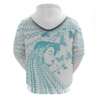 Polynesia Cervical Cancer Awareness Month Zip Hoodie Polynesian Women Faith Hope Love! LT14 - Polynesian Pride