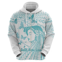 Polynesia Cervical Cancer Awareness Month Zip Hoodie Polynesian Women Faith Hope Love! LT14 - Polynesian Pride