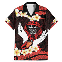 Polynesia AIDS Awareness Month Family Matching Mermaid Dress and Hawaiian Shirt Take The Rights Path Polynesian Pattern