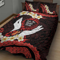 Polynesia AIDS Awareness Month Quilt Bed Set Take The Rights Path Polynesian Pattern