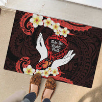 Polynesia AIDS Awareness Month Rubber Doormat Take The Rights Path Polynesian Pattern