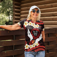 Polynesia AIDS Awareness Month Women Polo Shirt Take The Rights Path Polynesian Pattern LT14 - Polynesian Pride