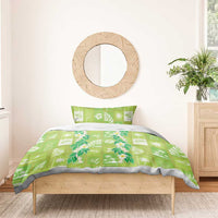Aloha Hawaii Tuberose Lei Bedding Set Tropical Vibes Green Color - Polynesian Pride