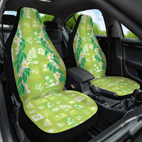 Aloha Hawaii Tuberose Lei Car Seat Cover Tropical Vibes Green Color - Polynesian Pride