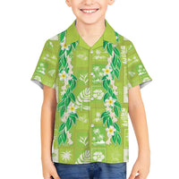 Aloha Hawaii Tuberose Lei Hawaiian Shirt Tropical Vibes Green Color - Polynesian Pride