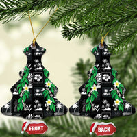 Aloha Hawaii Tuberose Lei Ceramic Ornament Tropical Vibes Black Color - Polynesian Pride