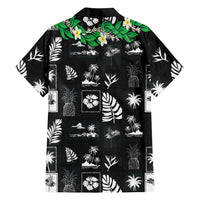 Aloha Hawaii Tuberose Lei Family Matching Mermaid Dress and Hawaiian Shirt Tropical Vibes Black Color LT14 - Polynesian Pride