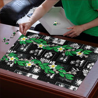 Aloha Hawaii Tuberose Lei Puzzle Tropical Vibes Black Color - Polynesian Pride