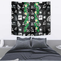 Aloha Hawaii Tuberose Lei Tapestry Tropical Vibes Black Color - Polynesian Pride