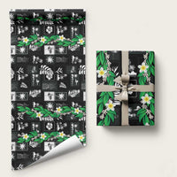 Aloha Hawaii Tuberose Lei Wrapping Paper Tropical Vibes Black Color - Polynesian Pride
