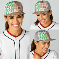 Aloha Hawaii Palaka Tuberose Lei Baseball Net Cap Hawaiian Quilt Seamless Style - Polynesian Pride