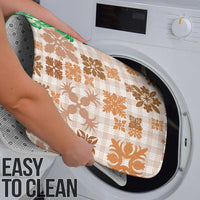 Aloha Hawaii Palaka Tuberose Lei Bathroom Set Hawaiian Quilt Seamless Style - Polynesian Pride