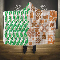 Aloha Hawaii Palaka Tuberose Lei Hooded Blanket Hawaiian Quilt Seamless Style - Polynesian Pride