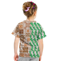 Aloha Hawaii Palaka Tuberose Lei Kid T Shirt Hawaiian Quilt Seamless Style LT14 - Polynesian Pride