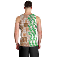 Aloha Hawaii Palaka Tuberose Lei Men Tank Top Hawaiian Quilt Seamless Style - Polynesian Pride