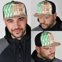 Aloha Hawaii Palaka Tuberose Lei Mesh Trucker Cap Hawaiian Quilt Seamless Style - Polynesian Pride