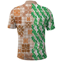 Aloha Hawaii Palaka Tuberose Lei Polo Shirt Hawaiian Quilt Seamless Style - Polynesian Pride