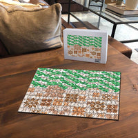 Aloha Hawaii Palaka Tuberose Lei Puzzle Hawaiian Quilt Seamless Style - Polynesian Pride