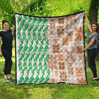 Aloha Hawaii Palaka Tuberose Lei Quilt Hawaiian Quilt Seamless Style - Polynesian Pride