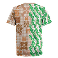 Aloha Hawaii Palaka Tuberose Lei Rugby Jersey Hawaiian Quilt Seamless Style LT14 - Polynesian Pride