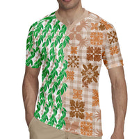 Aloha Hawaii Palaka Tuberose Lei Rugby Jersey Hawaiian Quilt Seamless Style - Polynesian Pride