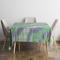 Pastel Green Hawaii Palaka Honohono Pikake Tablecloth Hawaiian Orchid Lei Polynesian Pattern - Polynesian Pride