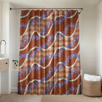 Orange Hawaii Palaka Honohono Pikake Bathroom Set Hawaiian Orchid Lei Polynesian Pattern - Polynesian Pride