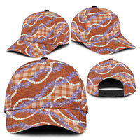 Orange Hawaii Palaka Honohono Pikake Classic Cap Hawaiian Orchid Lei Polynesian Pattern LT14 - Polynesian Pride