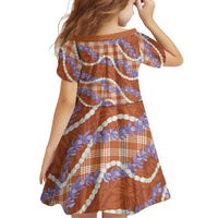 Orange Hawaii Palaka Honohono Pikake Family Matching Summer Maxi Dress and Hawaiian Shirt Hawaiian Orchid Lei Polynesian Pattern - Polynesian Pride