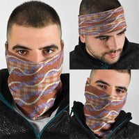 Orange Hawaii Palaka Honohono Pikake Neck Gaiter Hawaiian Orchid Lei Polynesian Pattern - Polynesian Pride