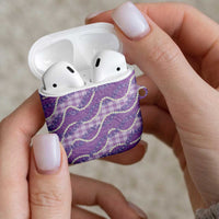 Purple Hawaii Palaka Honohono Pikake AirPods Case Hawaiian Orchid Lei Polynesian Pattern LT14 - Polynesian Pride