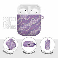 Purple Hawaii Palaka Honohono Pikake AirPods Case Hawaiian Orchid Lei Polynesian Pattern LT14 - Polynesian Pride